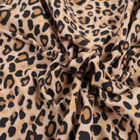 Leopard Cotton Flannel Fabric By The Yard | Floral Cozy Flannel Material | Dresses Blouse Shirt Flannel Textile Cloth
