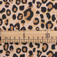 Leopard Cotton Flannel Fabric By The Yard | Floral Cozy Flannel Material | Dresses Blouse Shirt Flannel Textile Cloth