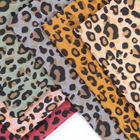 Leopard Cotton Flannel Fabric By The Yard | Floral Cozy Flannel Material | Dresses Blouse Shirt Flannel Textile Cloth