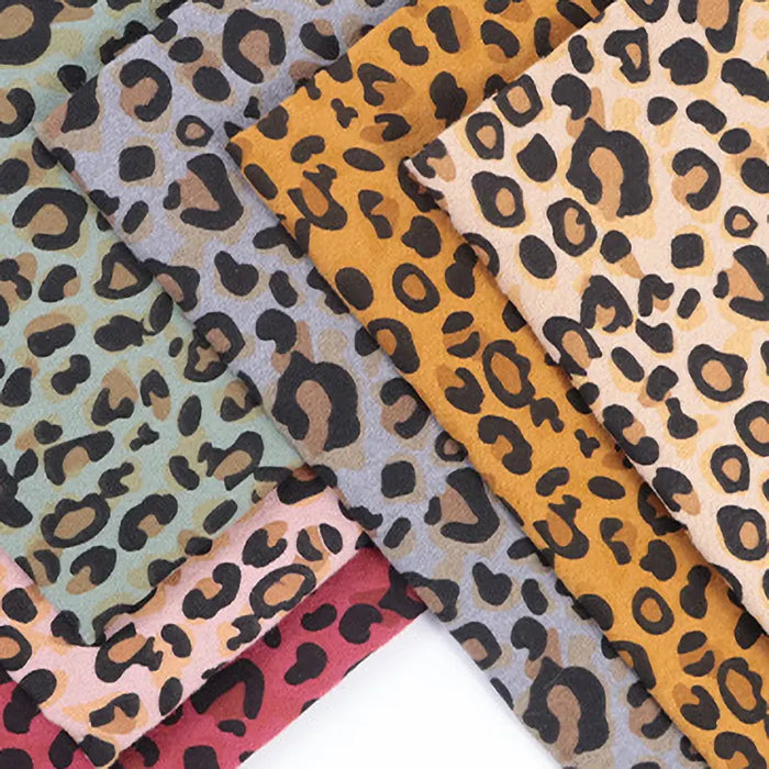 Leopard Cotton Flannel Fabric By The Yard | Floral Cozy Flannel Material | Dresses Blouse Shirt Flannel Textile Cloth