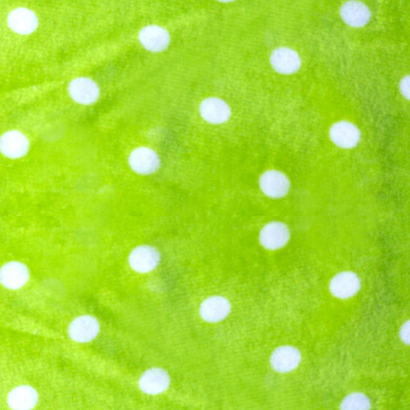 Minky Dot Fabric By The Yard | Printed Dot Patterned Cuddle Minky Fabric | DIY Plushies Toys Sewing Craft Upholstery Material