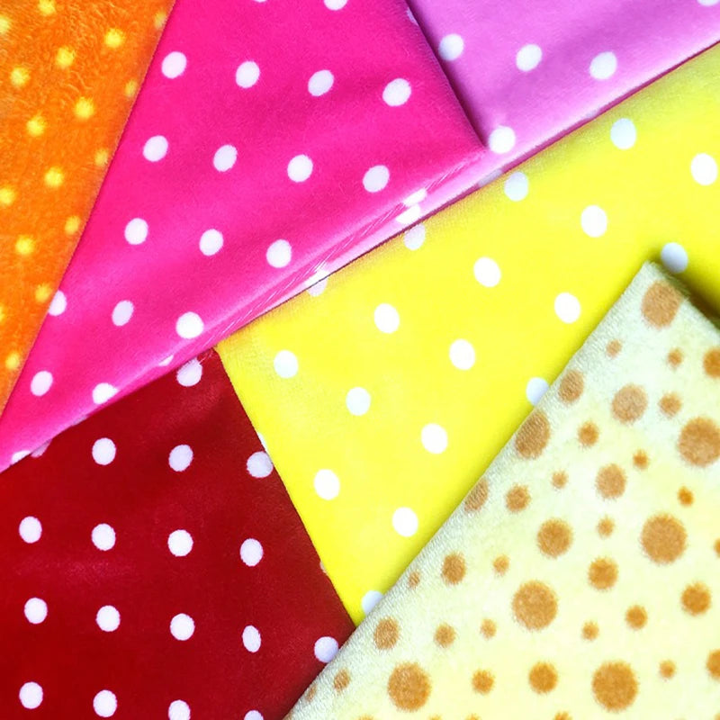 Minky Dot Fabric By The Yard | Printed Dot Patterned Cuddle Minky Fabric | DIY Plushies Toys Sewing Craft Upholstery Material
