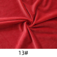 Longon Craft's Solid Color Thick Cuddle Minky Fabric, shown in red velvet polyester arranged in a spiral on a flat surface, is labeled "13#" for reference. Perfect for plushies, sewing projects, and upholstery.