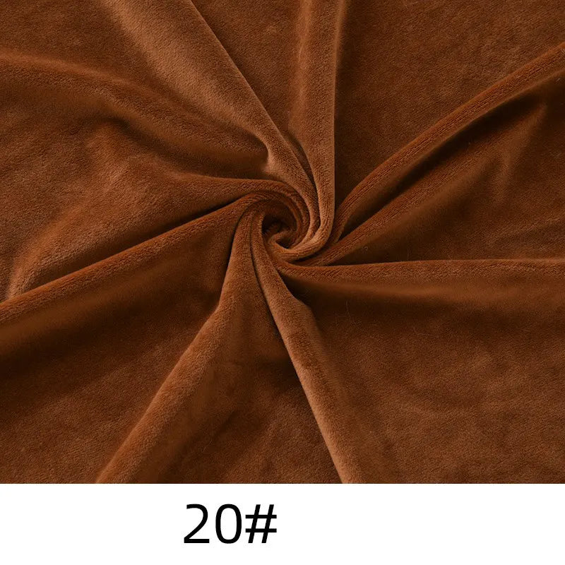 Longon Craft Minky Fabric By The Yard in a solid brown plush polyester is shown twisted in the center, with "20#" displayed at the bottom. Perfect for soft dolls, plushies, crafts, sewing or upholstery projects.