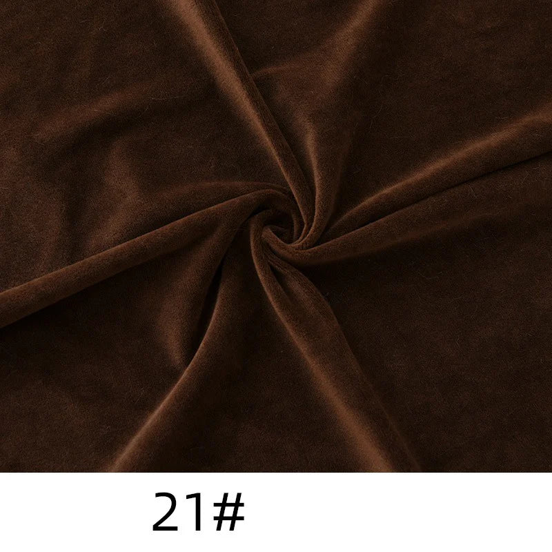 A piece of dark brown Longon Craft Solid Color Thick Cuddle Minky Fabric, known for its soft, velvety texture, is gathered at the center. The number "21#" appears at the bottom.