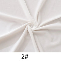 Longon Craft’s solid color thick cuddle Minky Fabric by the yard, shown in white plush polyester with a twisted center and radiating folds, is labeled "2#" at the bottom of the image. Perfect for plushies, dolls, crafts, and upholstery projects.