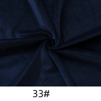 Dark blue solid color Minky fabric by the yard from Longon Craft, made of plush polyester and twisted at the center, labeled "33#" at the bottom. Ideal for soft dolls, plushies, crafts, sewing, and upholstery.