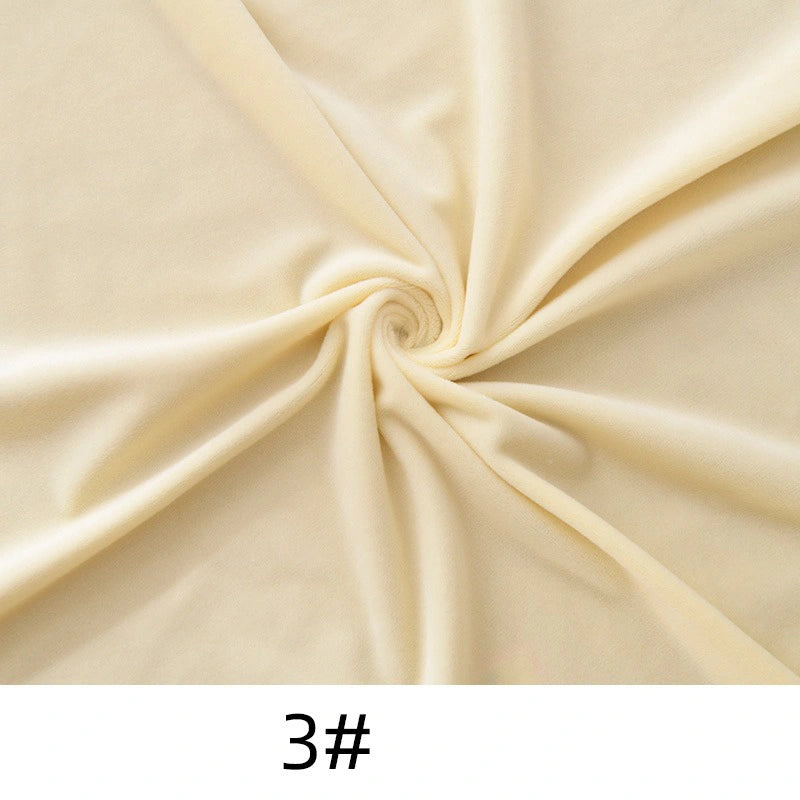 Cream-colored Minky Fabric by the yard from Longon Craft, made of plush polyester in a spiral shape, displayed flat and labeled “3#”. Ideal for soft dolls, plushies, craft sewing, and upholstery projects.