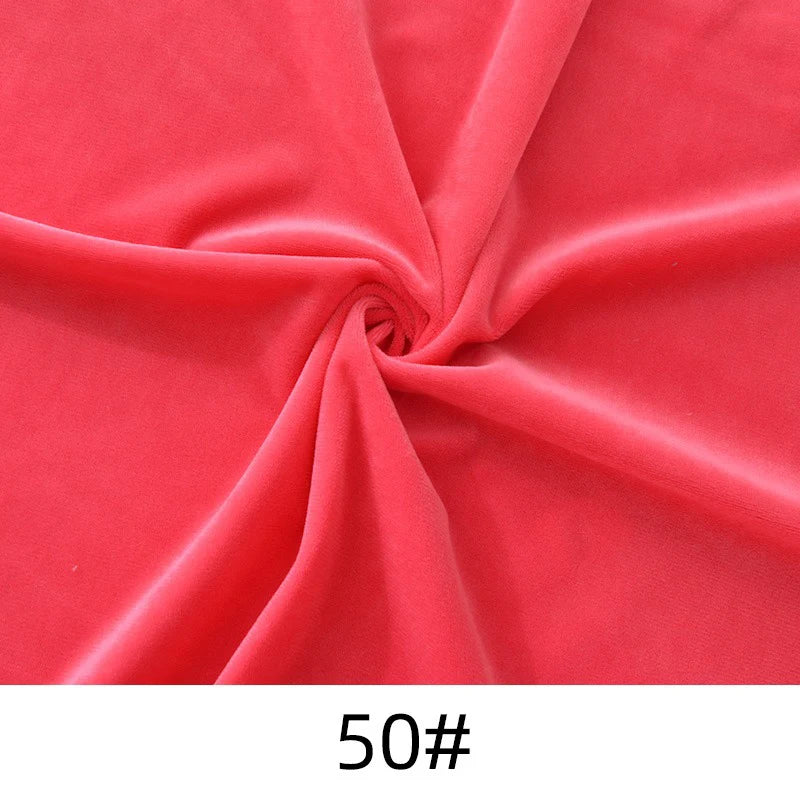 A piece of Longon Craft's Solid Color Thick Cuddle Minky Fabric is twisted in the center, creating plush folds. "50#" appears at the bottom, indicating the fabric’s color or code. Ideal for dolls, plushies, crafts, sewing, and upholstery projects.