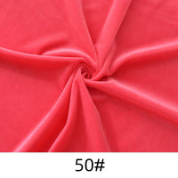 A piece of Longon Craft's Solid Color Thick Cuddle Minky Fabric is twisted in the center, creating plush folds. "50#" appears at the bottom, indicating the fabric’s color or code. Ideal for dolls, plushies, crafts, sewing, and upholstery projects.