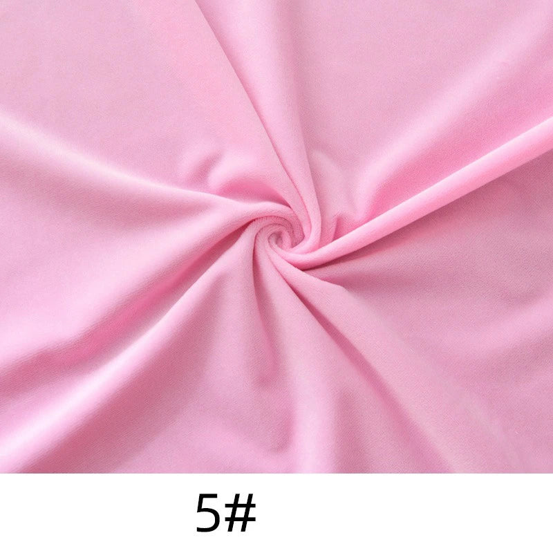 Longon Craft’s Minky Fabric By The Yard features plush polyester in a spiral pattern, showcasing its smooth, thick texture. The label "5#" is displayed at the bottom of the image. Perfect for soft dolls, plushies, crafts, and upholstery.