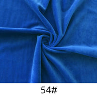 Longon Craft’s Minky Fabric By The Yard in bright blue velvet, featuring plush, thick texture with center folds. Ideal for dolls, plushies, crafts, and upholstery. "54#" appears at the bottom of the image.