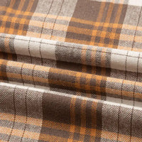 Plaid Cotton Flannel Fabric By The Yard | Cozy Fall Flannel Material | Comfy Shirt Dresses Trousers Sewing Flannel Textile Cloth