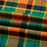 Plaid Cotton Flannel Fabric By The Yard | Cozy Fall Flannel Material | Comfy Shirt Dresses Trousers Sewing Flannel Textile Cloth