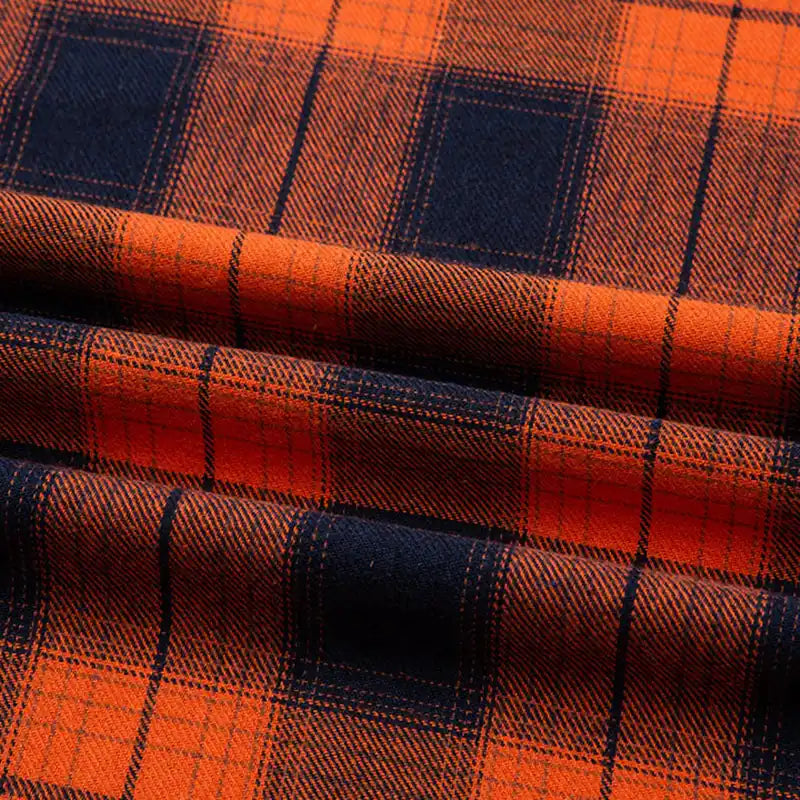 Plaid Cotton Flannel Fabric By The Yard | Cozy Fall Flannel Material | Comfy Shirt Dresses Trousers Sewing Flannel Textile Cloth