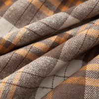 Plaid Cotton Flannel Fabric By The Yard | Cozy Fall Flannel Material | Comfy Shirt Dresses Trousers Sewing Flannel Textile Cloth