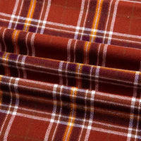 Plaid Cotton Flannel Fabric By The Yard | Cozy Fall Flannel Material | Comfy Shirt Dresses Trousers Sewing Flannel Textile Cloth