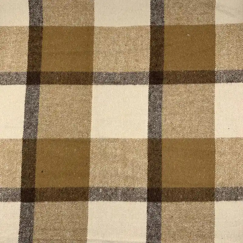 Plaid Fall Flannel Fabric By The Yard | Polyester Cotton Flannelette Fabric Material | Comfy Dresses Shirt Sewing Cloth