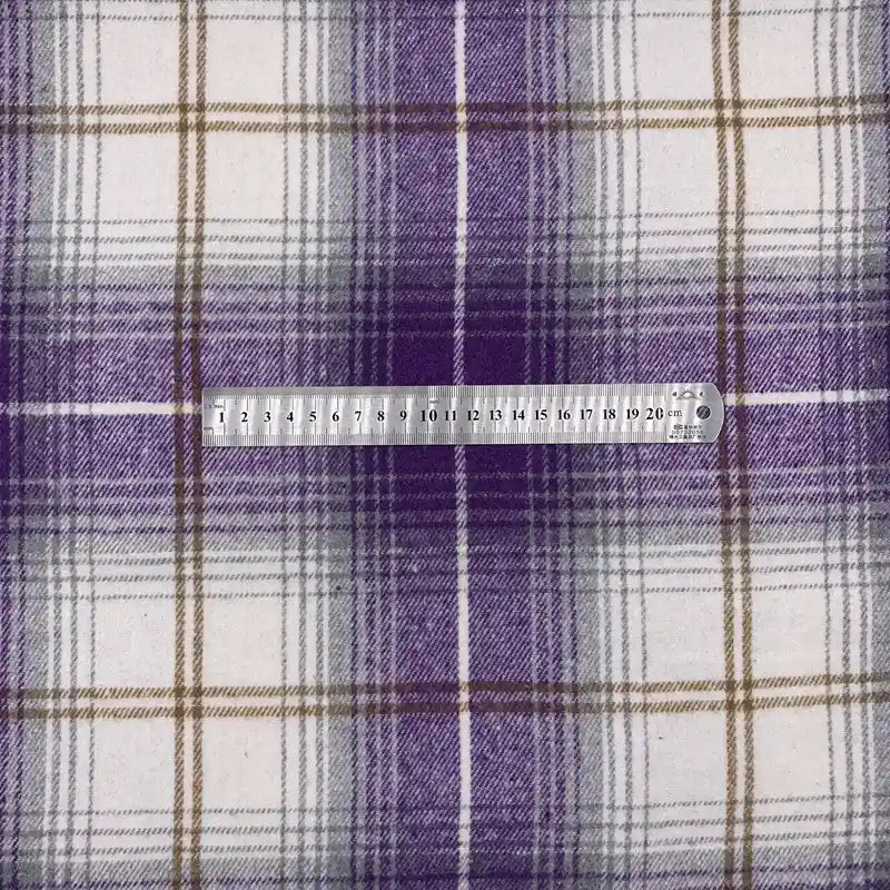 Plaid Fall Flannel Fabric By The Yard | Polyester Cotton Flannelette Fabric Material | Comfy Dresses Shirt Sewing Cloth