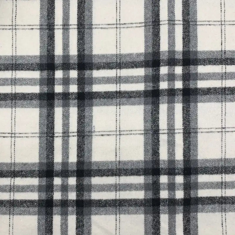 Plaid Fall Flannel Fabric By The Yard | Polyester Cotton Flannelette Fabric Material | Comfy Dresses Shirt Sewing Cloth
