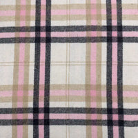 Plaid Fall Flannel Fabric By The Yard | Polyester Cotton Flannelette Fabric Material | Comfy Dresses Shirt Sewing Cloth