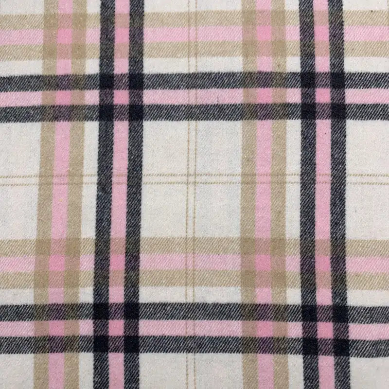 Plaid Fall Flannel Fabric By The Yard | Polyester Cotton Flannelette Fabric Material | Comfy Dresses Shirt Sewing Cloth