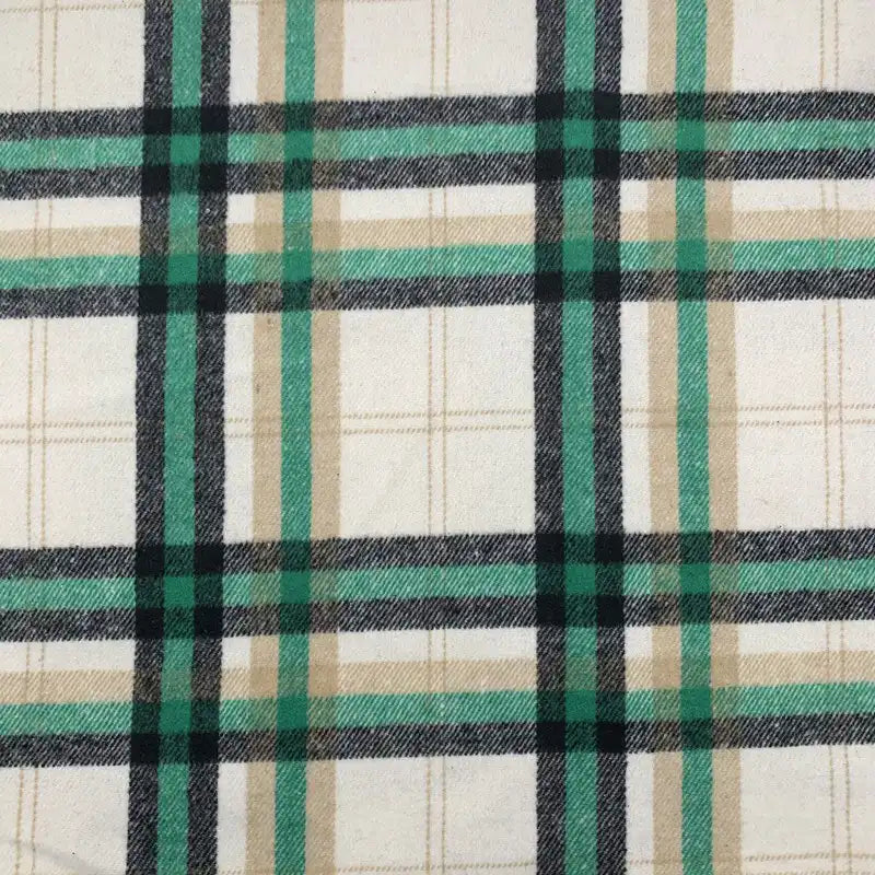 Plaid Fall Flannel Fabric By The Yard | Polyester Cotton Flannelette Fabric Material | Comfy Dresses Shirt Sewing Cloth