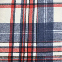 Plaid Fall Flannel Fabric By The Yard | Polyester Cotton Flannelette Fabric Material | Comfy Dresses Shirt Sewing Cloth