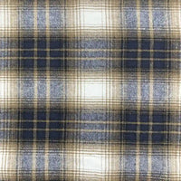 Plaid Fall Flannel Fabric By The Yard | Polyester Cotton Flannelette Fabric Material | Comfy Dresses Shirt Sewing Cloth
