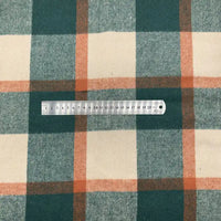 Plaid Fall Flannel Fabric By The Yard | Polyester Cotton Flannelette Fabric Material | Comfy Dresses Shirt Sewing Cloth