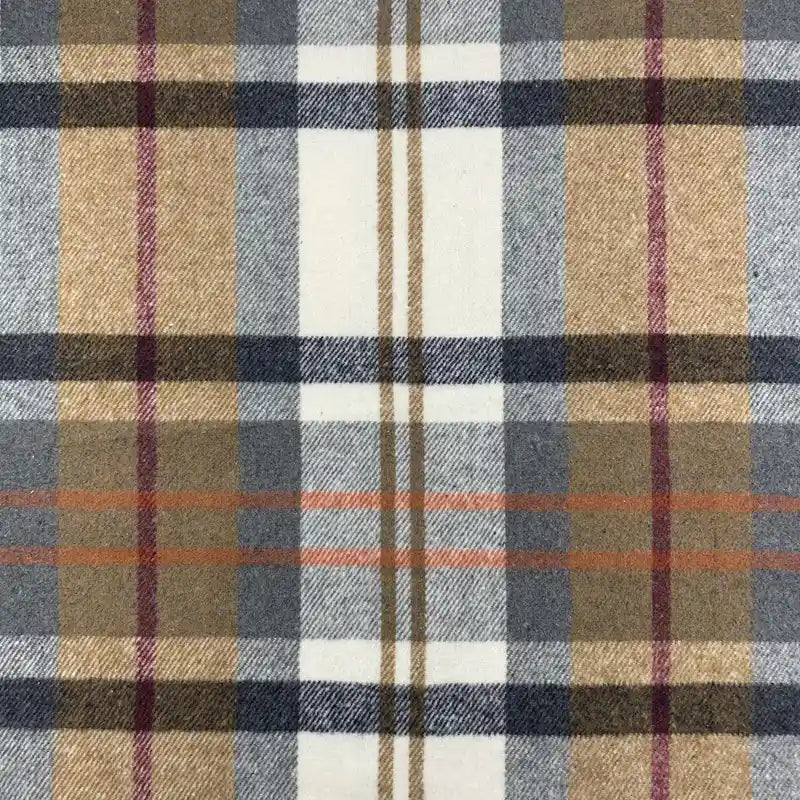 Plaid Fall Flannel Fabric By The Yard | Polyester Cotton Flannelette Fabric Material | Comfy Dresses Shirt Sewing Cloth