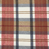 Plaid Fall Flannel Fabric By The Yard | Polyester Cotton Flannelette Fabric Material | Comfy Dresses Shirt Sewing Cloth
