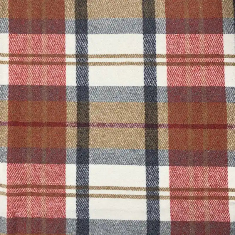 Plaid Fall Flannel Fabric By The Yard | Polyester Cotton Flannelette Fabric Material | Comfy Dresses Shirt Sewing Cloth