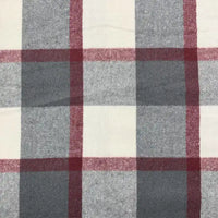 Plaid Fall Flannel Fabric By The Yard | Polyester Cotton Flannelette Fabric Material | Comfy Dresses Shirt Sewing Cloth