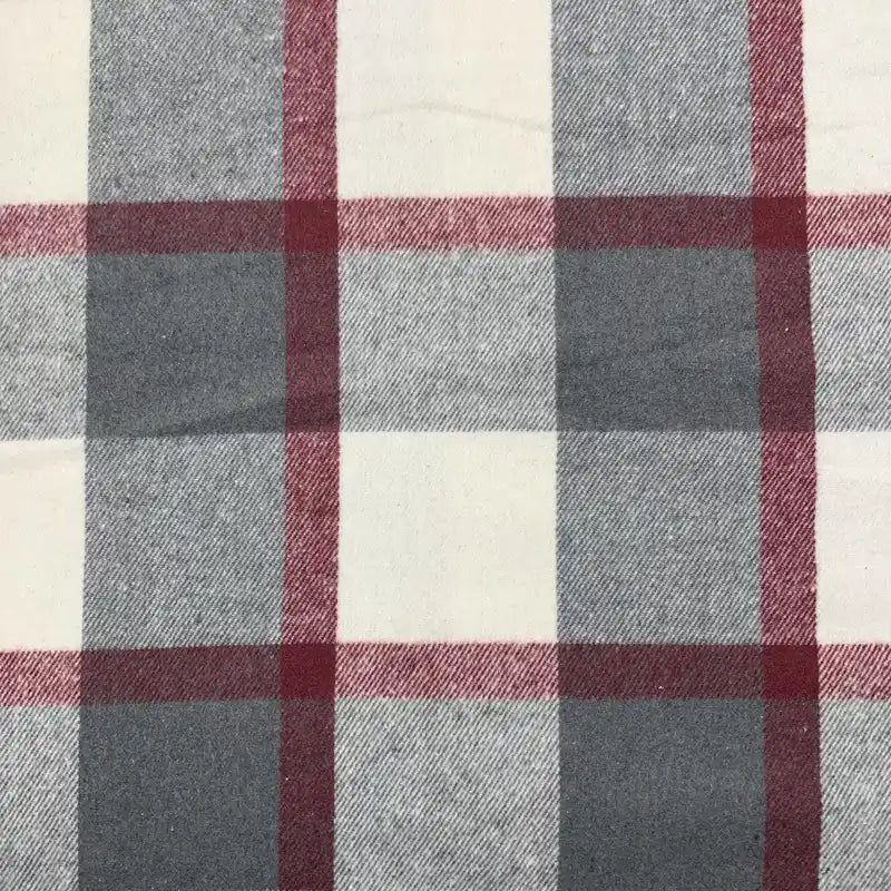 Plaid Fall Flannel Fabric By The Yard | Polyester Cotton Flannelette Fabric Material | Comfy Dresses Shirt Sewing Cloth