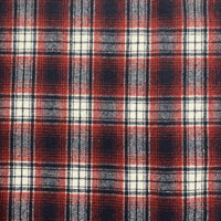 Plaid Fall Flannel Fabric By The Yard | Polyester Cotton Flannelette Fabric Material | Comfy Dresses Shirt Sewing Cloth