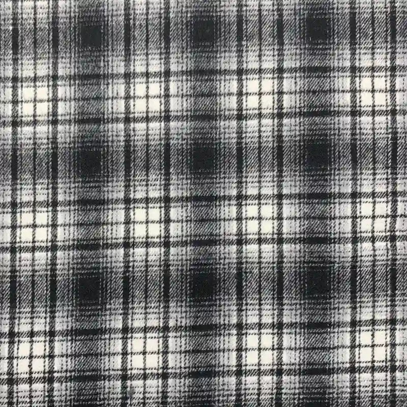 Plaid Fall Flannel Fabric By The Yard | Polyester Cotton Flannelette Fabric Material | Comfy Dresses Shirt Sewing Cloth