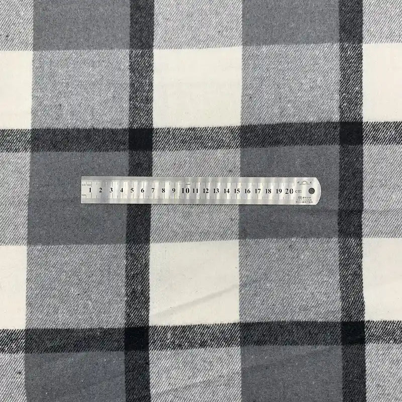 Plaid Fall Flannel Fabric By The Yard | Polyester Cotton Flannelette Fabric Material | Comfy Dresses Shirt Sewing Cloth