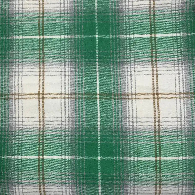 Plaid Fall Flannel Fabric By The Yard | Polyester Cotton Flannelette Fabric Material | Comfy Dresses Shirt Sewing Cloth