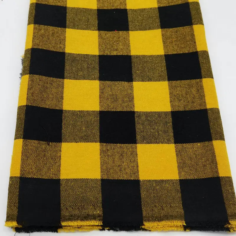 Plaid Flannel Fabric By The Yard | Christmas Holiday Flannelette Material | Cozy Colorful Plaid Polyester Cotton Flannel Cloth For Sewing