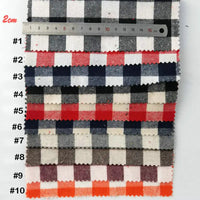Plaid Flannel Fabric By The Yard | Christmas Holiday Flannelette Material | Cozy Colorful Plaid Polyester Cotton Flannel Cloth For Sewing