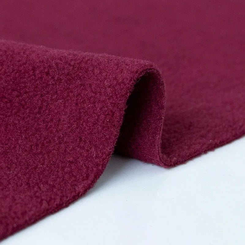 A close-up of Longon Craft’s Plain Polar Fleece Fabric By The Yard, a thick, anti-pill polyester fleece with a soft, textured surface—perfect for thermal blankets or outdoor jackets.