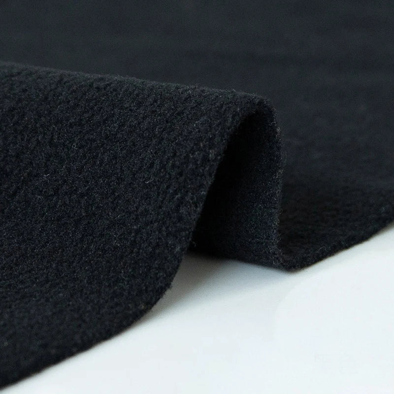 A close-up of Longon Craft's Plain Polar Fleece Fabric by the yard, a thick polyester anti-pill stretch polar fleece with a soft, textured surface, shown folded on a white background.