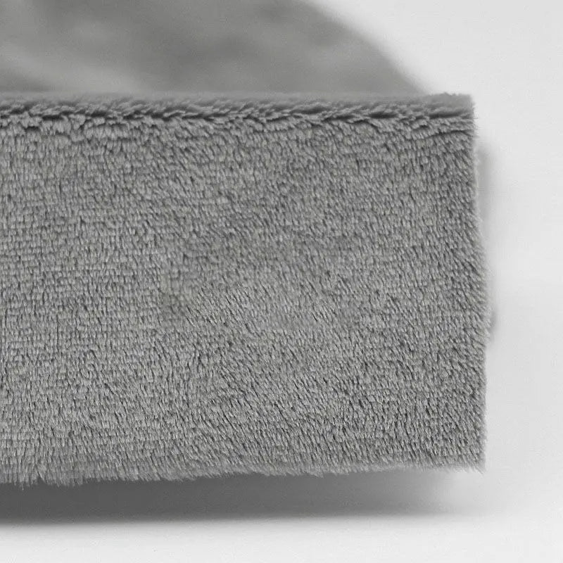 Close-up of Longon Craft Plush Minky Fabric by the Yard, a solid-color 5mm soft polyester material for plushies, sewing, and crafts, showcasing its ultra-soft texture and detailed stitching.