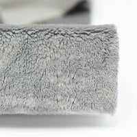 Close-up of Longon Craft’s Plush Minky Fabric by the yard—a soft, gray 5mm polyester material with a subtle rectangular indentation—perfect for plushies, sewing, and crafts.