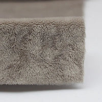 Close-up of Longon Craft Plush Minky Fabric by the yard—a 5mm soft polyester material in solid color—showing its cozy texture and substantial thickness for plushies, sewing, and crafts.