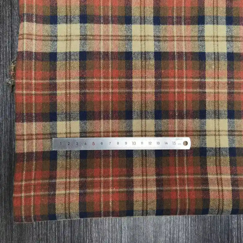 Polyester Cotton Plaid Flannel Fabric By The Yard | Cozy Fall Flannel Material | Baby Shirt Clothes Sewing Flannel Textile Cloth