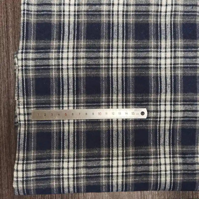 Polyester Cotton Plaid Flannel Fabric By The Yard | Cozy Fall Flannel Material | Baby Shirt Clothes Sewing Flannel Textile Cloth
