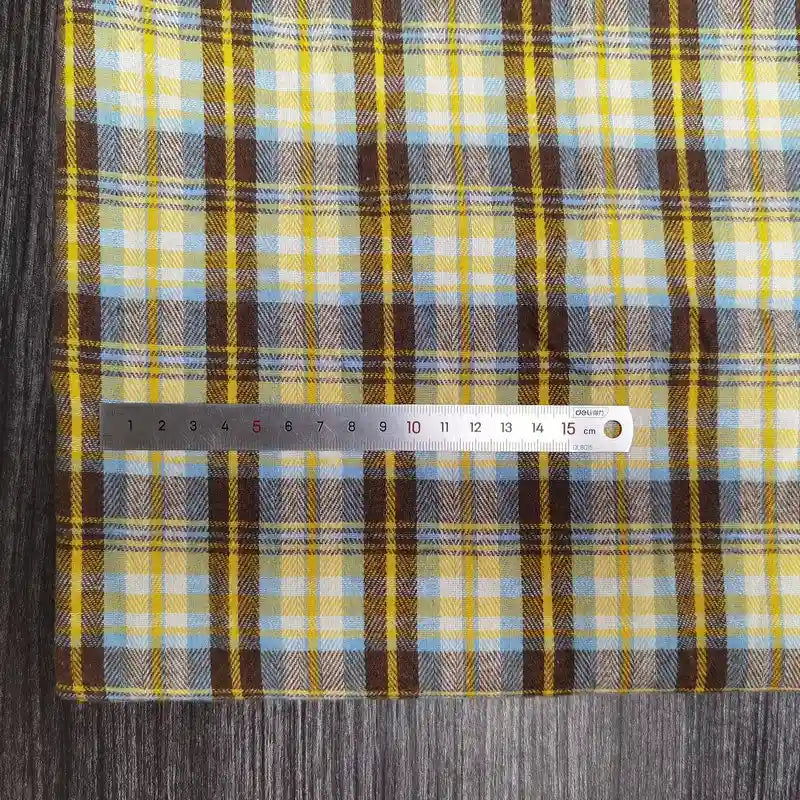 Polyester Cotton Plaid Flannel Fabric By The Yard | Cozy Fall Flannel Material | Baby Shirt Clothes Sewing Flannel Textile Cloth