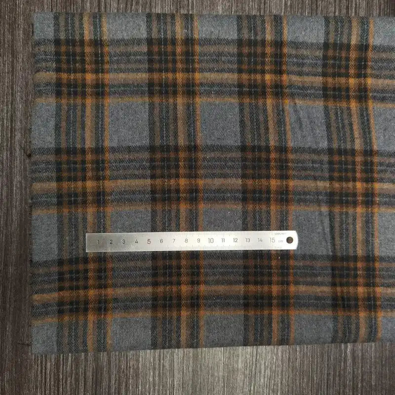 Polyester Cotton Plaid Flannel Fabric By The Yard | Cozy Fall Flannel Material | Baby Shirt Clothes Sewing Flannel Textile Cloth